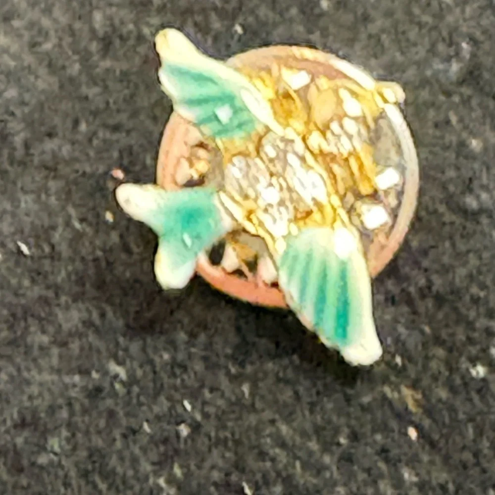 Vintage Bluebird of Happiness Tiny Tack Lapel Hat Pin